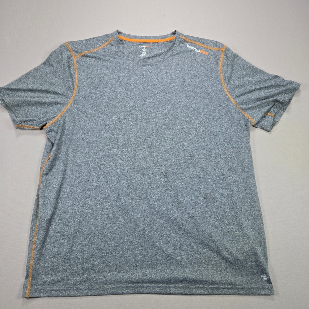 Timberland PRO Mens Gray Short Sleeve Wickwork TShirt XL Performance Work Shirt
